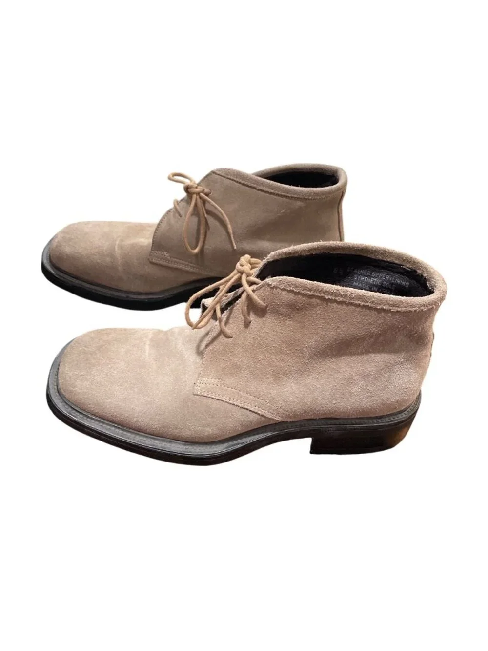BachRach Mens beige leather suede chukka ankle boots sz 8.5 SKU 10-476